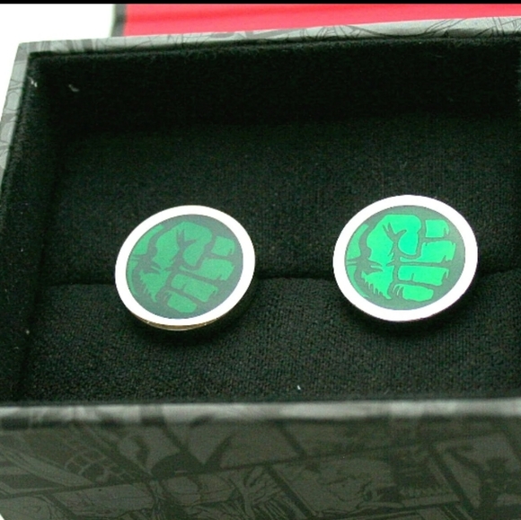 Marvel Comics Subtle Hulk Fists Smash Cufflinks New Gift Box - Picture 3 of 8